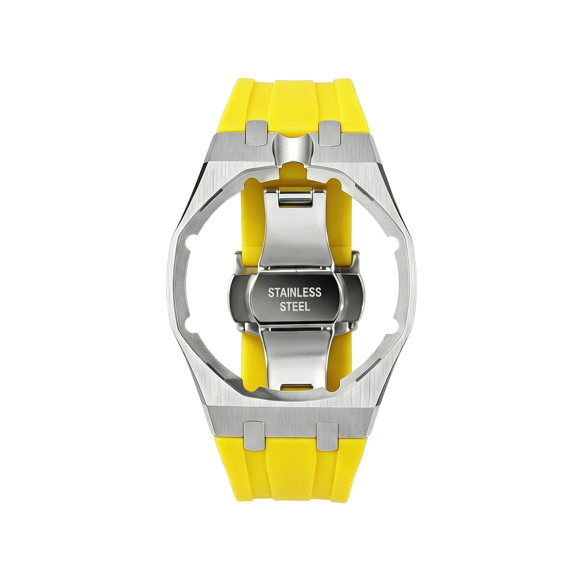 AM Jewels Strap Exclusive Steel Case & Silicone Strap With Cradle