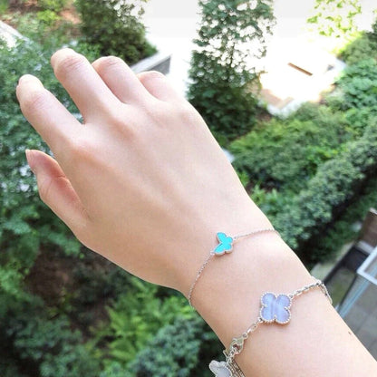 [Am jewelry]BUTTERFLY TURQUOISE BUTTERFLY BRACELET SILVER