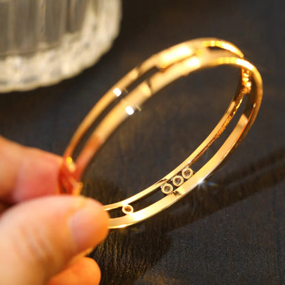 [Am Jewelry]Move Romane Diamond Bangle Bracelet