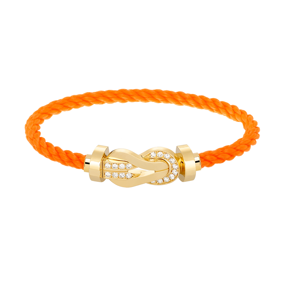 [Am jewelry]CHANCE LARGE 8 FIGURE BUCKLE HALF DIAMOND BRACELET GOLD