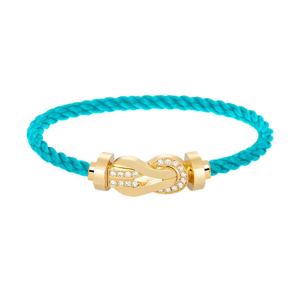 [Am jewelry]CHANCE LARGE 8 FIGURE BUCKLE HALF DIAMOND BRACELET GOLD