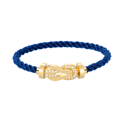 [Am jewelry]CHANCE LARGE 8 FIGURE BUCKLE HALF DIAMOND BRACELET GOLD