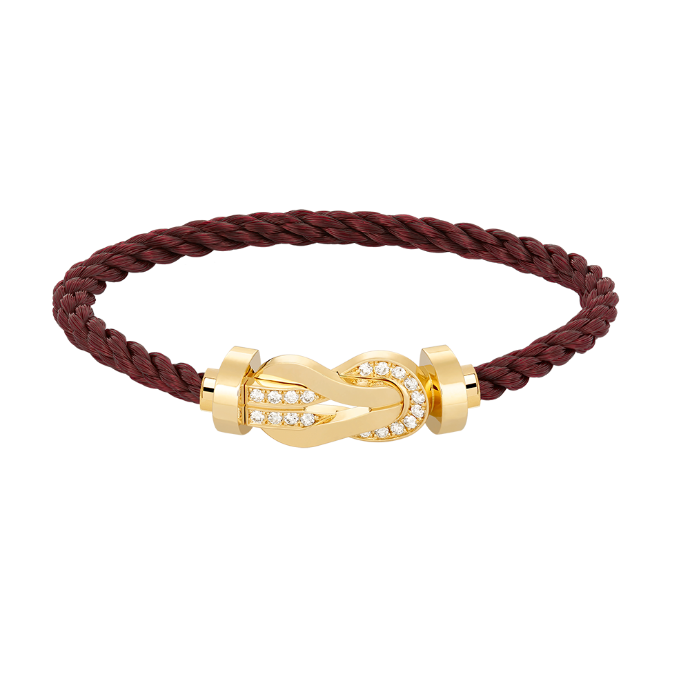 [Am jewelry]CHANCE LARGE 8 FIGURE BUCKLE HALF DIAMOND BRACELET GOLD