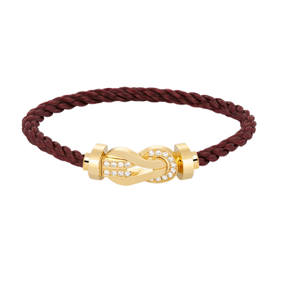 [Am jewelry]CHANCE LARGE 8 FIGURE BUCKLE HALF DIAMOND BRACELET GOLD