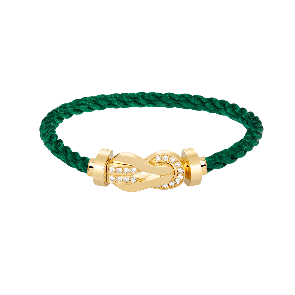 [Am jewelry]CHANCE LARGE 8 FIGURE BUCKLE HALF DIAMOND BRACELET GOLD