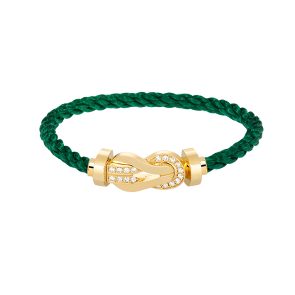[Am jewelry]CHANCE LARGE 8 FIGURE BUCKLE HALF DIAMOND BRACELET GOLD