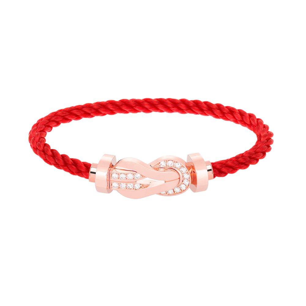 [Am jewelry]CHANCE LARGE 8 FIGURE BUCKLE HALF DIAMOND BRACELET ROSE GOLD