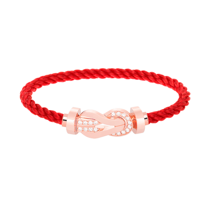 [Am jewelry]CHANCE LARGE 8 FIGURE BUCKLE HALF DIAMOND BRACELET ROSE GOLD