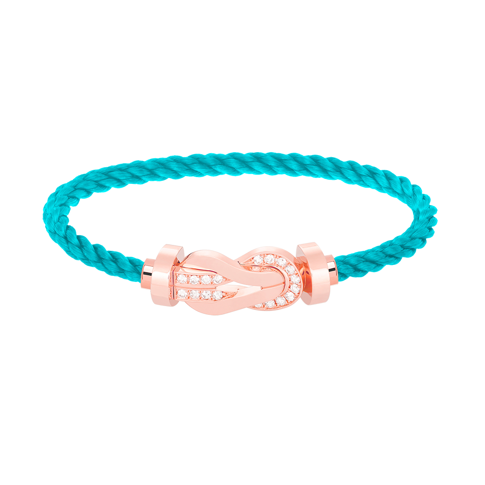 [Am jewelry]CHANCE LARGE 8 FIGURE BUCKLE HALF DIAMOND BRACELET ROSE GOLD