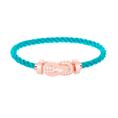 [Am jewelry]CHANCE LARGE 8 FIGURE BUCKLE HALF DIAMOND BRACELET ROSE GOLD