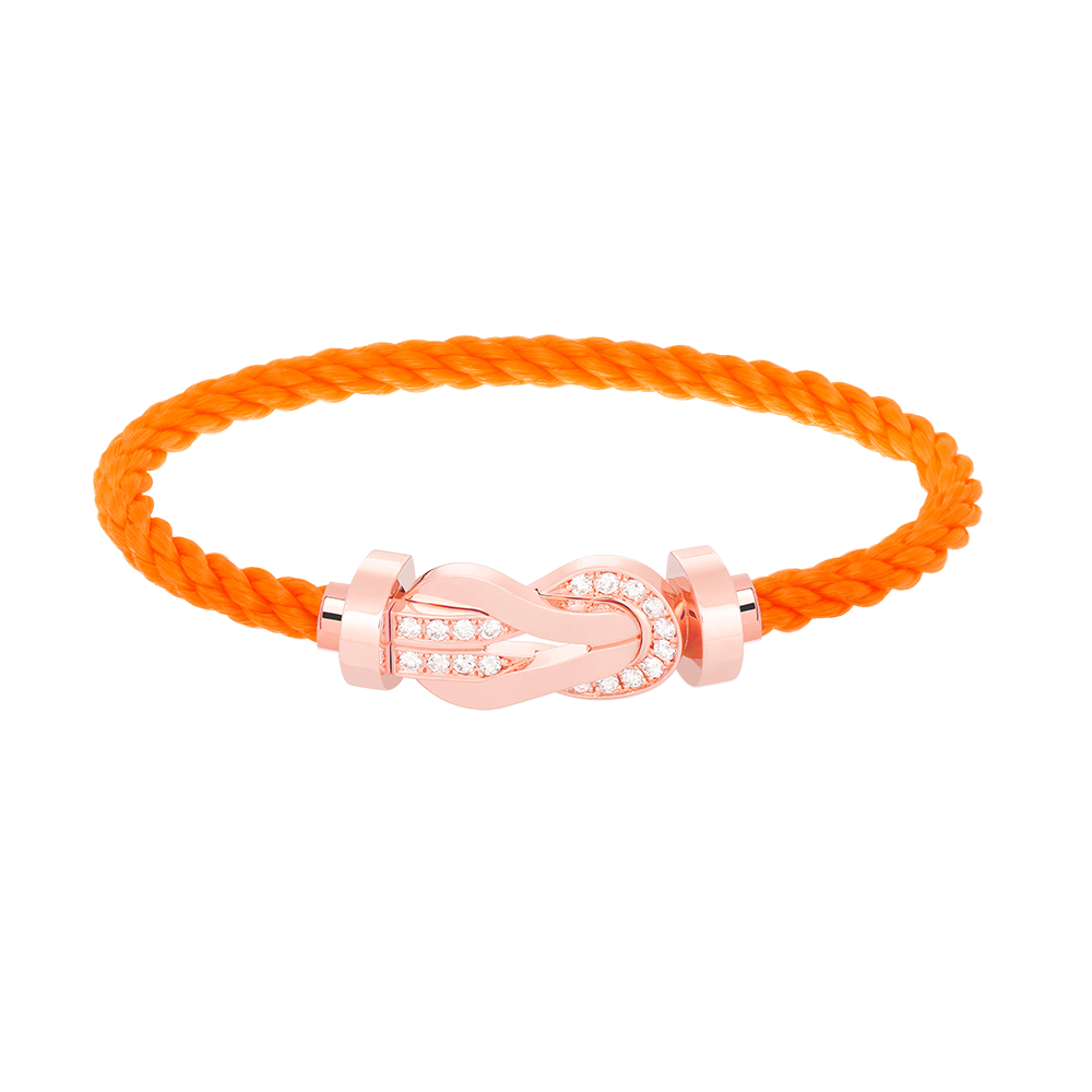 [Am jewelry]CHANCE LARGE 8 FIGURE BUCKLE HALF DIAMOND BRACELET ROSE GOLD