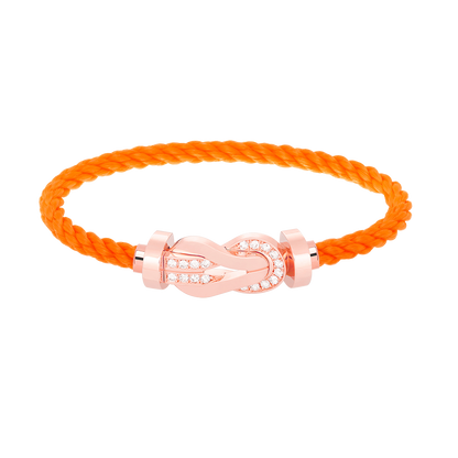 [Am jewelry]CHANCE LARGE 8 FIGURE BUCKLE HALF DIAMOND BRACELET ROSE GOLD
