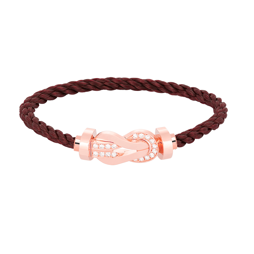 [Am jewelry]CHANCE LARGE 8 FIGURE BUCKLE HALF DIAMOND BRACELET ROSE GOLD