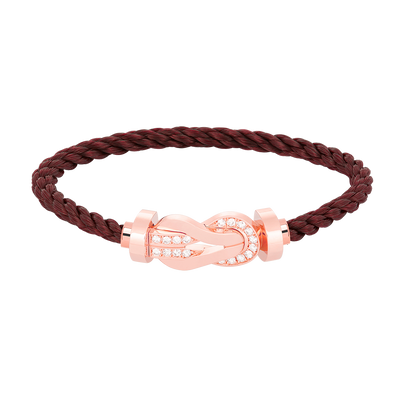 [Am jewelry]CHANCE LARGE 8 FIGURE BUCKLE HALF DIAMOND BRACELET ROSE GOLD