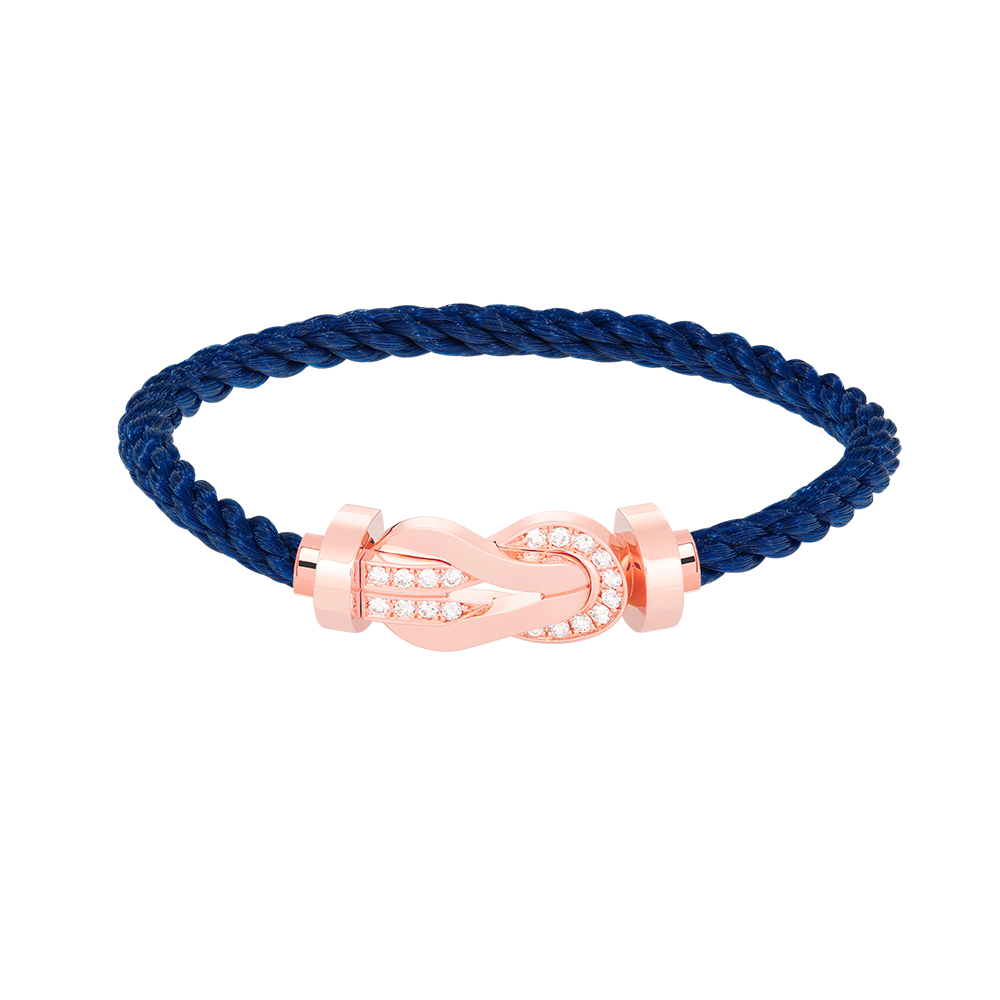 [Am jewelry]CHANCE LARGE 8 FIGURE BUCKLE HALF DIAMOND BRACELET ROSE GOLD