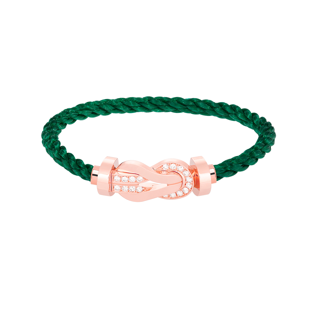 [Am jewelry]CHANCE LARGE 8 FIGURE BUCKLE HALF DIAMOND BRACELET ROSE GOLD