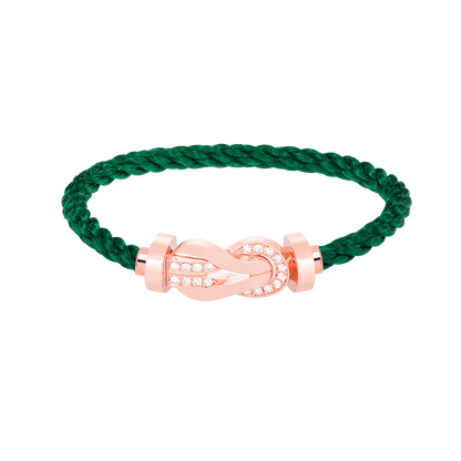 [Am jewelry]CHANCE LARGE 8 FIGURE BUCKLE HALF DIAMOND BRACELET ROSE GOLD