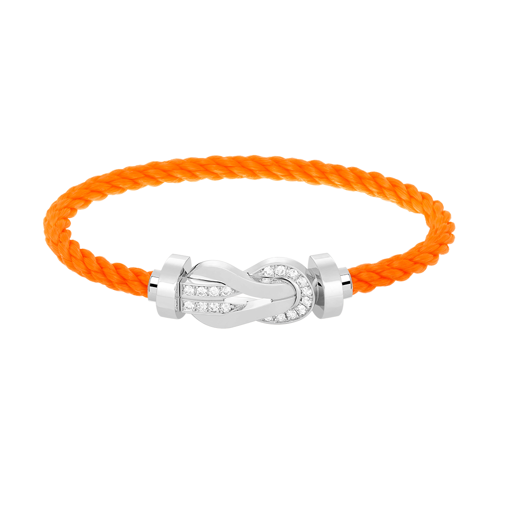 [Am jewelry]CHANCE LARGE 8 FIGURE BUCKLE HALF DIAMOND BRACELET SILVER
