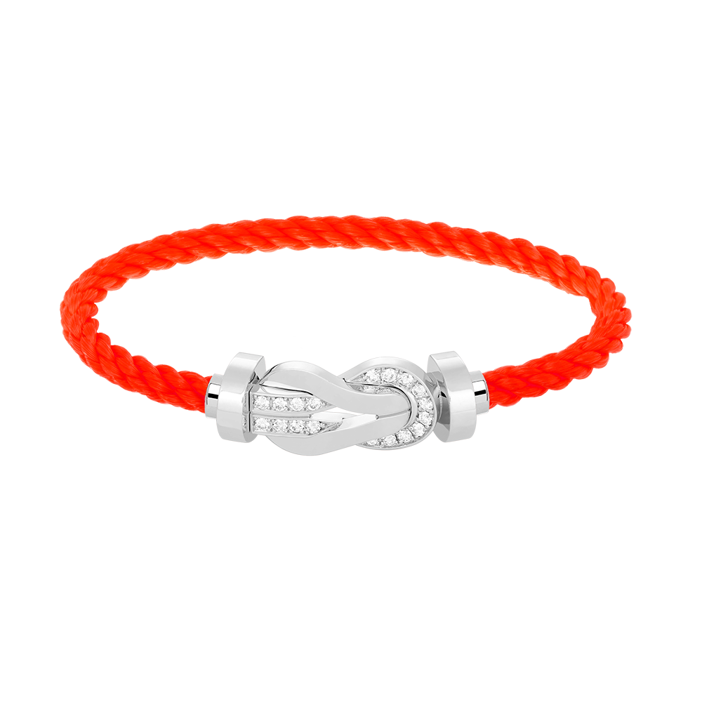 [Am jewelry]CHANCE LARGE 8 FIGURE BUCKLE HALF DIAMOND BRACELET SILVER