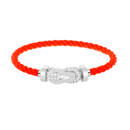 [Am jewelry]CHANCE LARGE 8 FIGURE BUCKLE HALF DIAMOND BRACELET SILVER