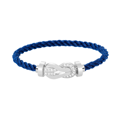 [Am jewelry]CHANCE LARGE 8 FIGURE BUCKLE HALF DIAMOND BRACELET SILVER