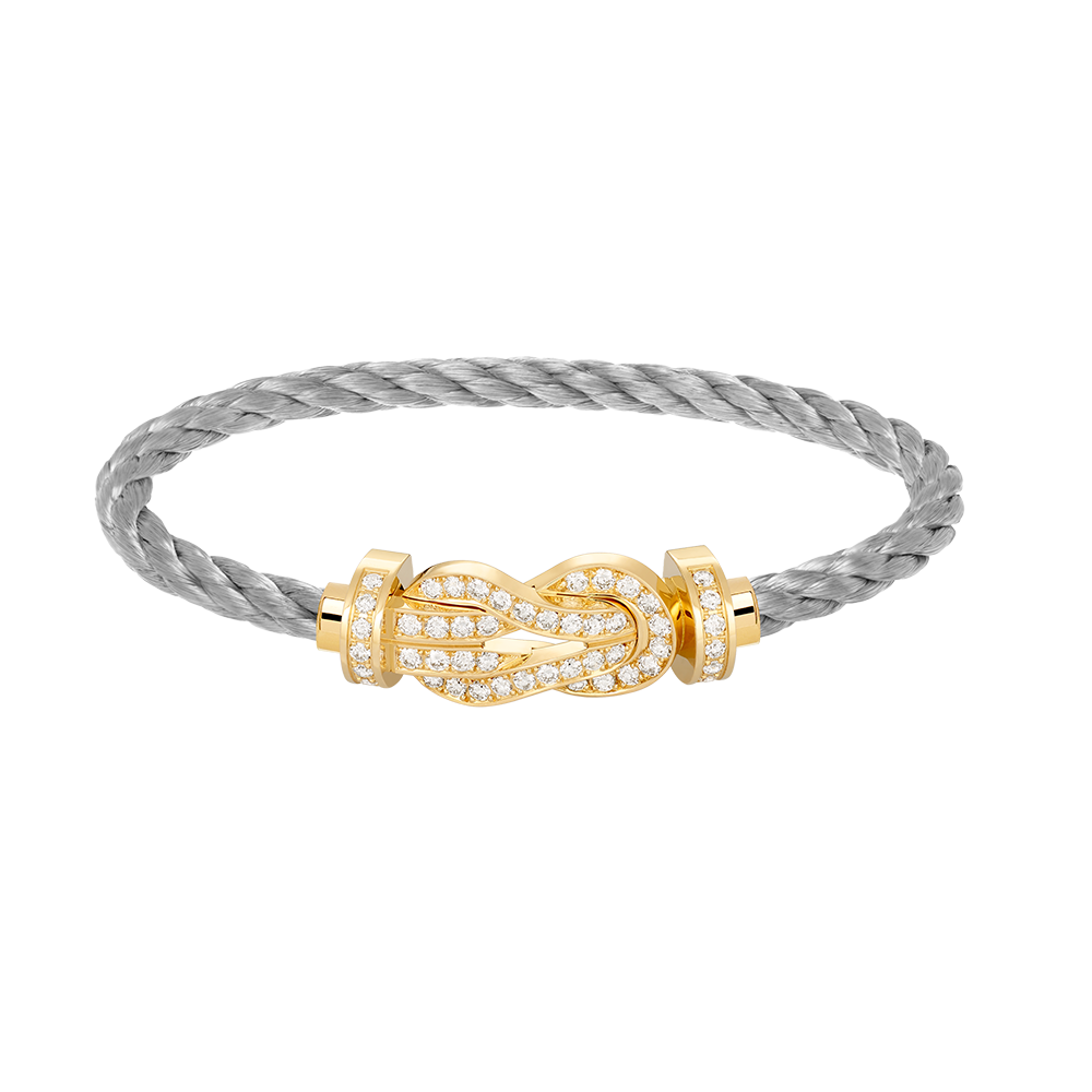 [Am jewelry]CHANCE LARGE 8 FIGURE BUCKLE FULLDIAMOND BRACELET GOLD