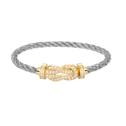 [Am jewelry]CHANCE LARGE 8 FIGURE BUCKLE FULLDIAMOND BRACELET GOLD