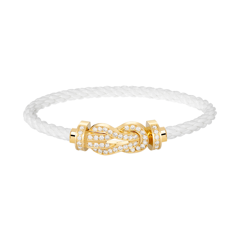 [Am jewelry]CHANCE LARGE 8 FIGURE BUCKLE FULLDIAMOND BRACELET GOLD