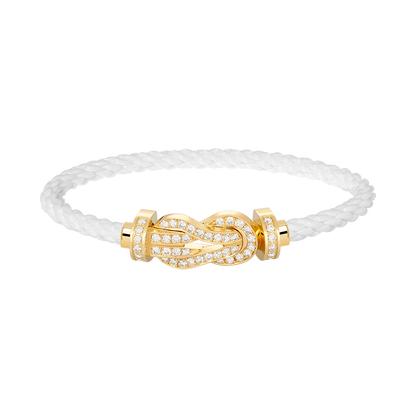 [Am jewelry]CHANCE LARGE 8 FIGURE BUCKLE FULLDIAMOND BRACELET GOLD