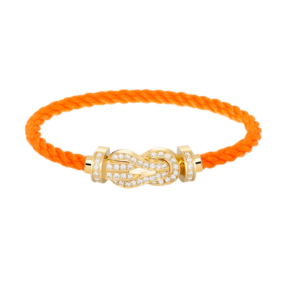 [Am jewelry]CHANCE LARGE 8 FIGURE BUCKLE FULLDIAMOND BRACELET GOLD
