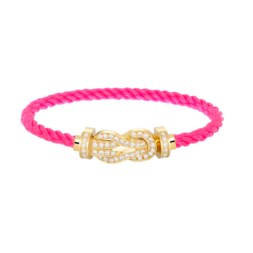 [Am jewelry]CHANCE LARGE 8 FIGURE BUCKLE FULLDIAMOND BRACELET GOLD
