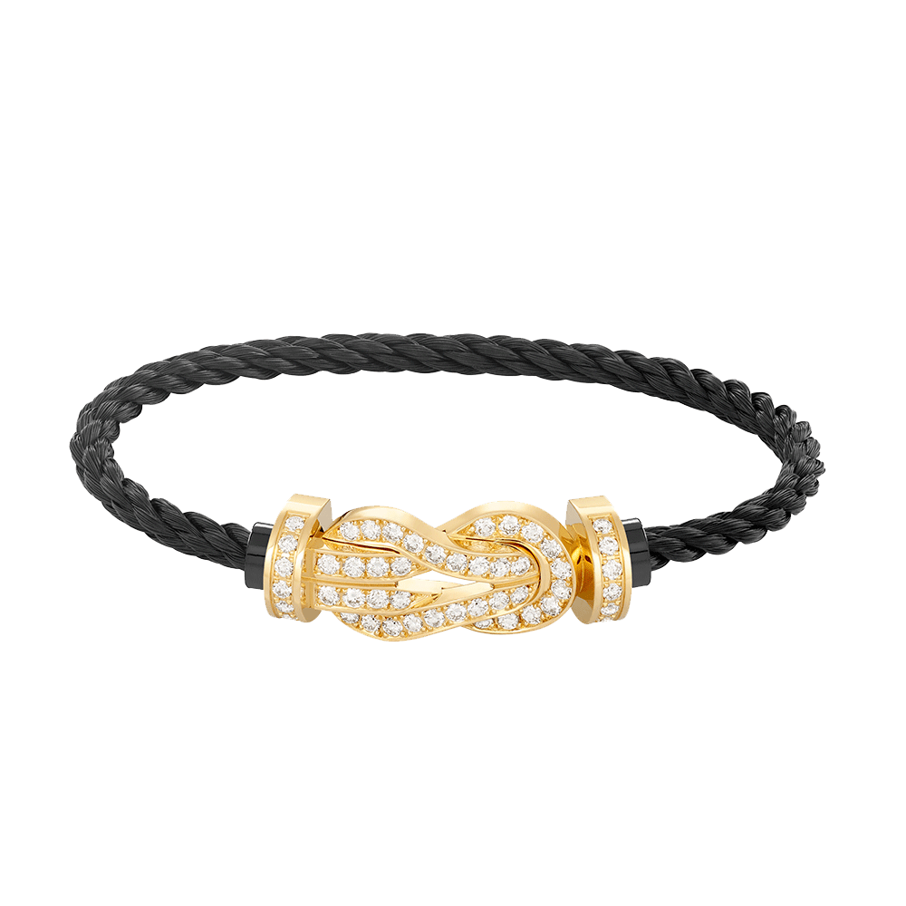 [Am jewelry]CHANCE LARGE 8 FIGURE BUCKLE FULLDIAMOND BRACELET GOLD