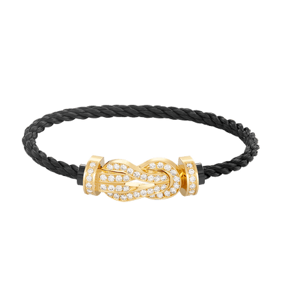 [Am jewelry]CHANCE LARGE 8 FIGURE BUCKLE FULLDIAMOND BRACELET GOLD