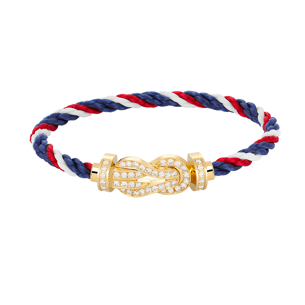 [Am jewelry]CHANCE LARGE 8 FIGURE BUCKLE FULLDIAMOND BRACELET GOLD