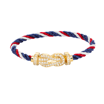 [Am jewelry]CHANCE LARGE 8 FIGURE BUCKLE FULLDIAMOND BRACELET GOLD