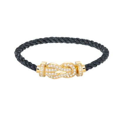 [Am jewelry]CHANCE LARGE 8 FIGURE BUCKLE FULLDIAMOND BRACELET GOLD