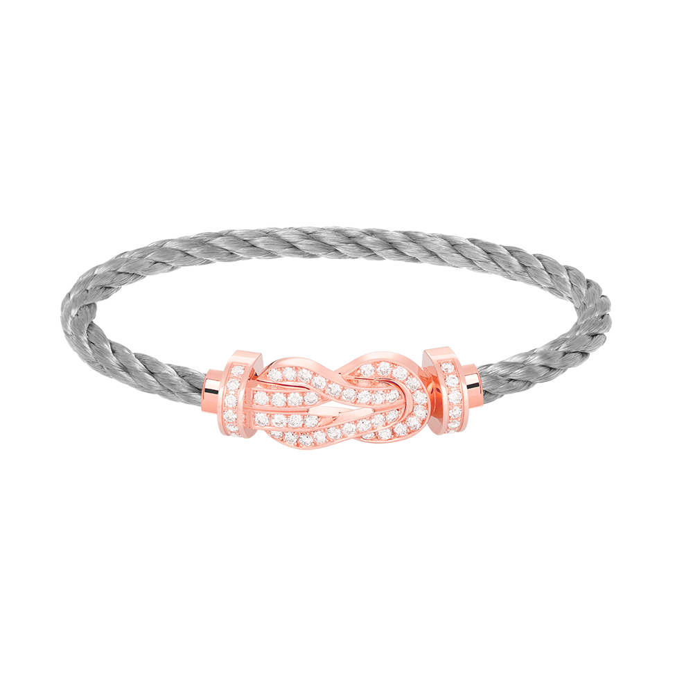 [Am jewelry]CHANCE LARGE 8 FIGURE BUCKLE FULL DIAMOND BRACELET ROSE GOLD