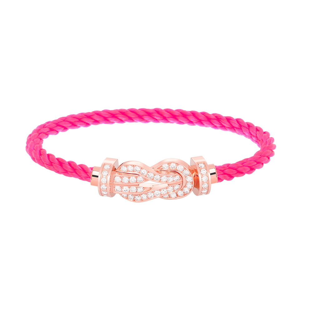 [Am jewelry]CHANCE LARGE 8 FIGURE BUCKLE FULL DIAMOND BRACELET ROSE GOLD