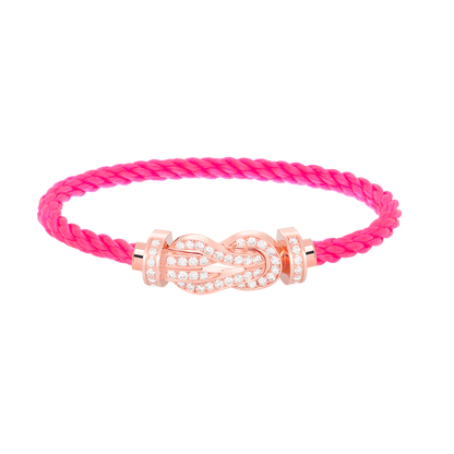 [Am jewelry]CHANCE LARGE 8 FIGURE BUCKLE FULL DIAMOND BRACELET ROSE GOLD