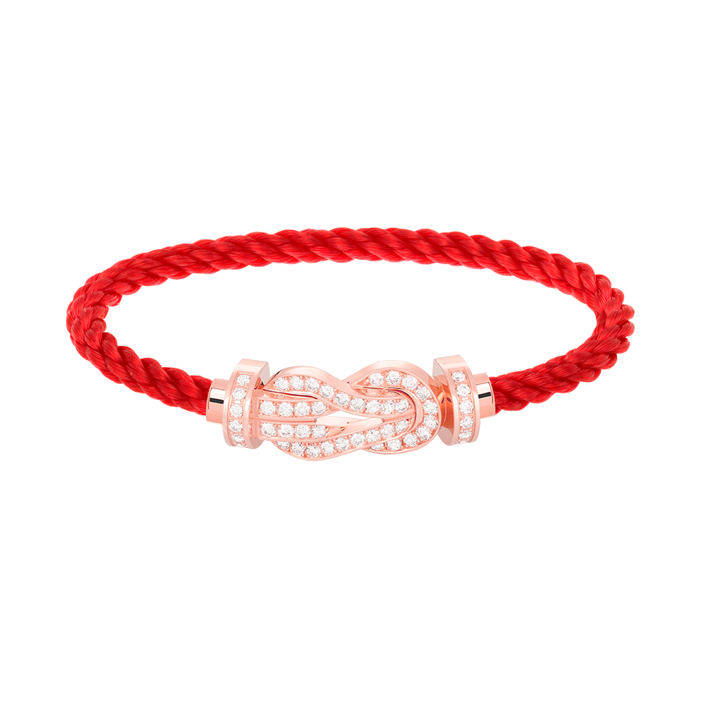 [Am jewelry]CHANCE LARGE 8 FIGURE BUCKLE FULL DIAMOND BRACELET ROSE GOLD