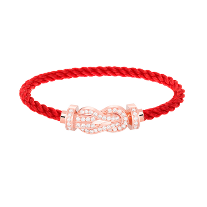 [Am jewelry]CHANCE LARGE 8 FIGURE BUCKLE FULL DIAMOND BRACELET ROSE GOLD