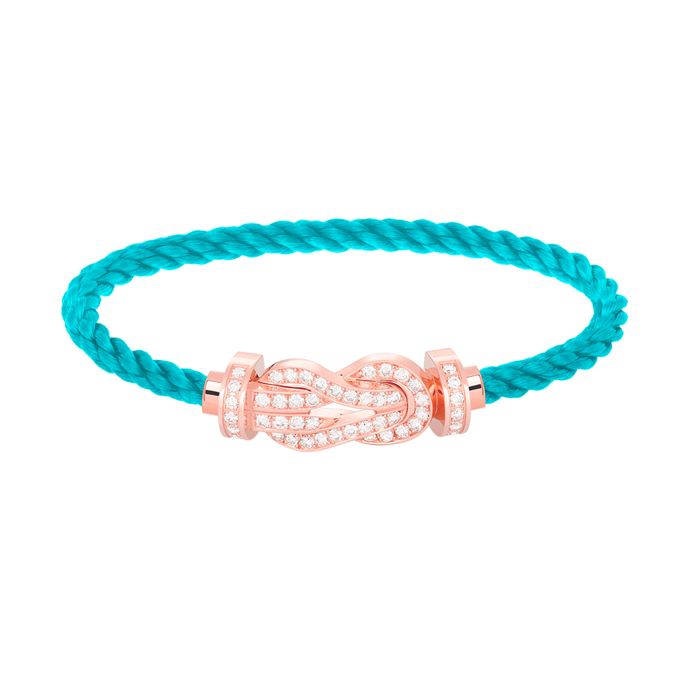 [Am jewelry]CHANCE LARGE 8 FIGURE BUCKLE FULL DIAMOND BRACELET ROSE GOLD