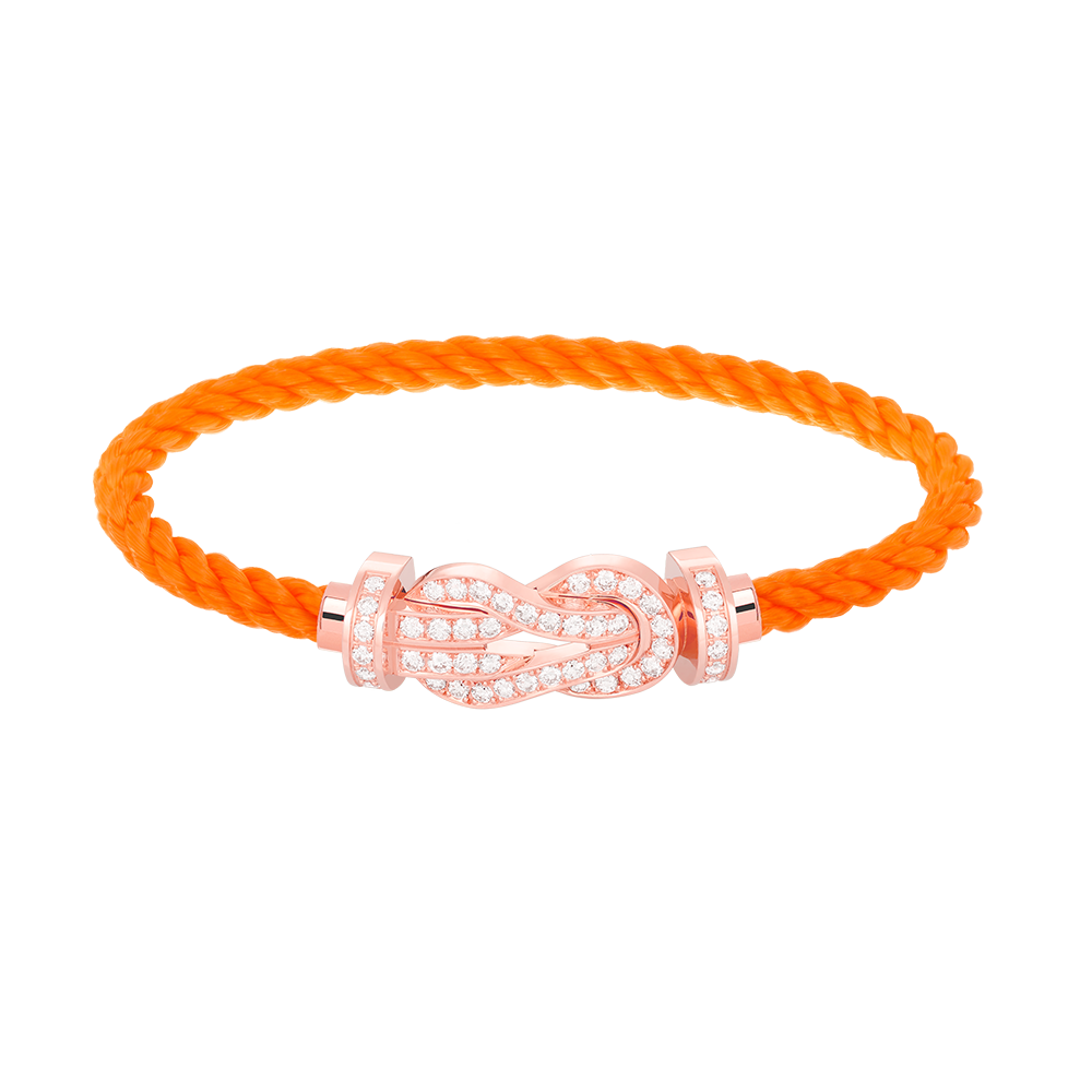 [Am jewelry]CHANCE LARGE 8 FIGURE BUCKLE FULL DIAMOND BRACELET ROSE GOLD