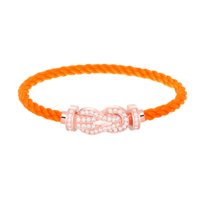 [Am jewelry]CHANCE LARGE 8 FIGURE BUCKLE FULL DIAMOND BRACELET ROSE GOLD