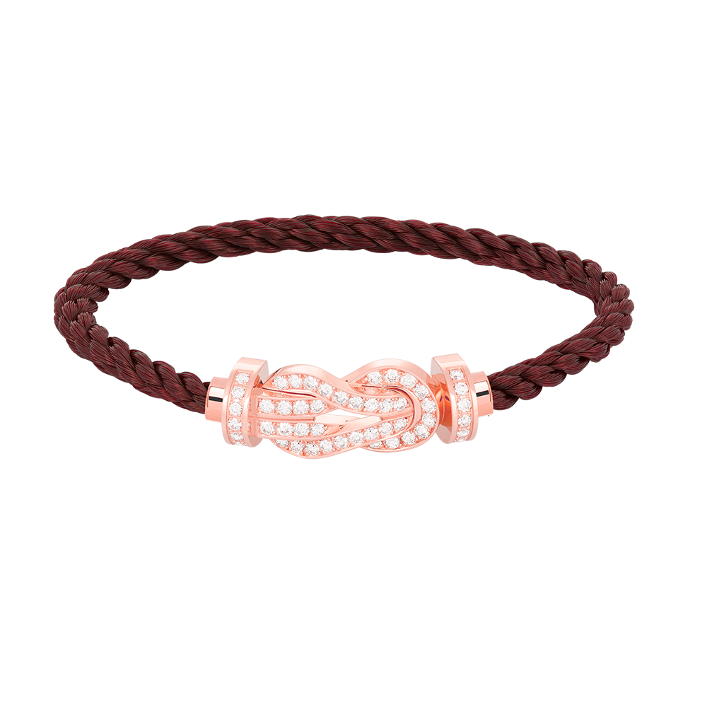 [Am jewelry]CHANCE LARGE 8 FIGURE BUCKLE FULL DIAMOND BRACELET ROSE GOLD