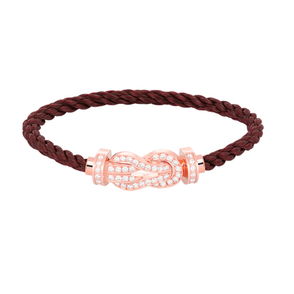 [Am jewelry]CHANCE LARGE 8 FIGURE BUCKLE FULL DIAMOND BRACELET ROSE GOLD