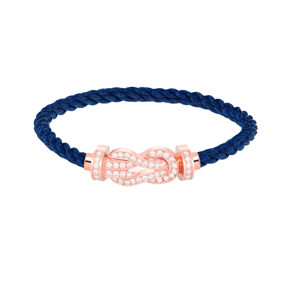 [Am jewelry]CHANCE LARGE 8 FIGURE BUCKLE FULL DIAMOND BRACELET ROSE GOLD