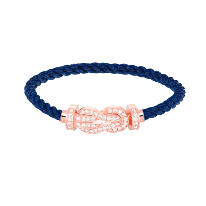 [Am jewelry]CHANCE LARGE 8 FIGURE BUCKLE FULL DIAMOND BRACELET ROSE GOLD