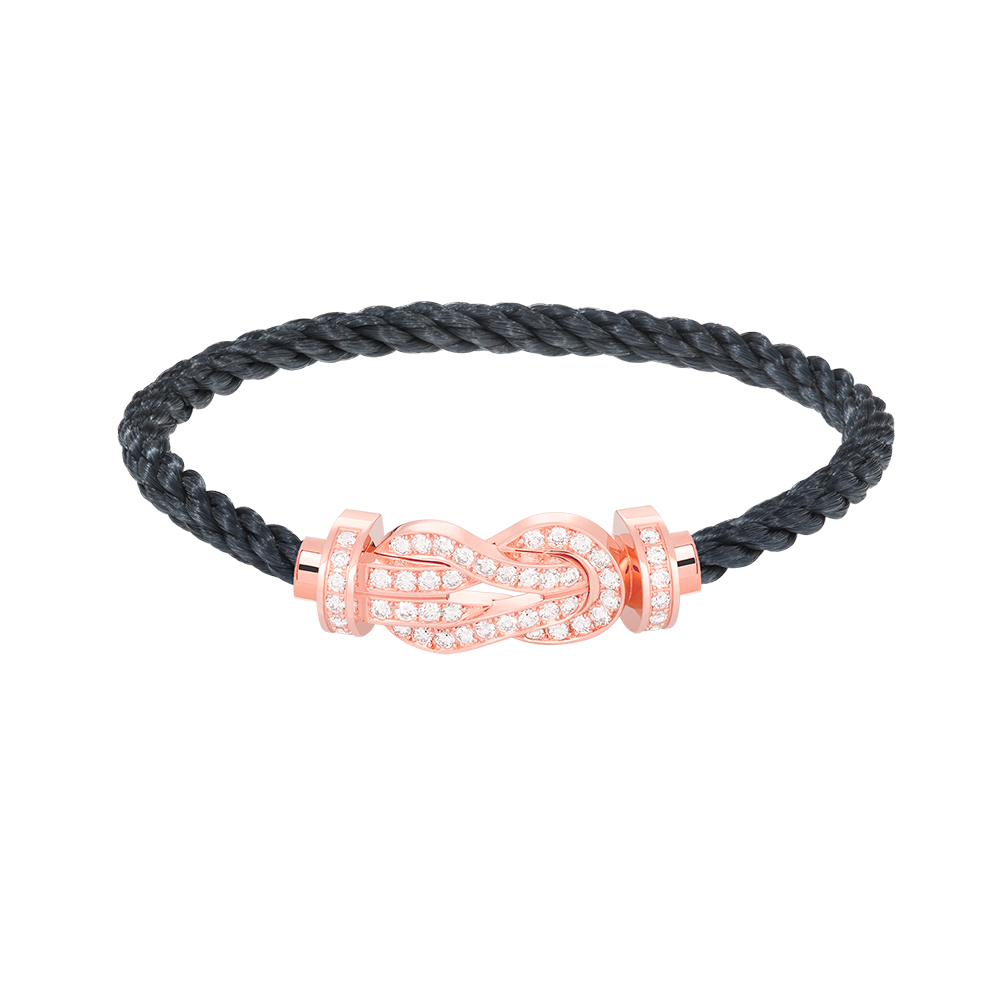 [Am jewelry]CHANCE LARGE 8 FIGURE BUCKLE FULL DIAMOND BRACELET ROSE GOLD