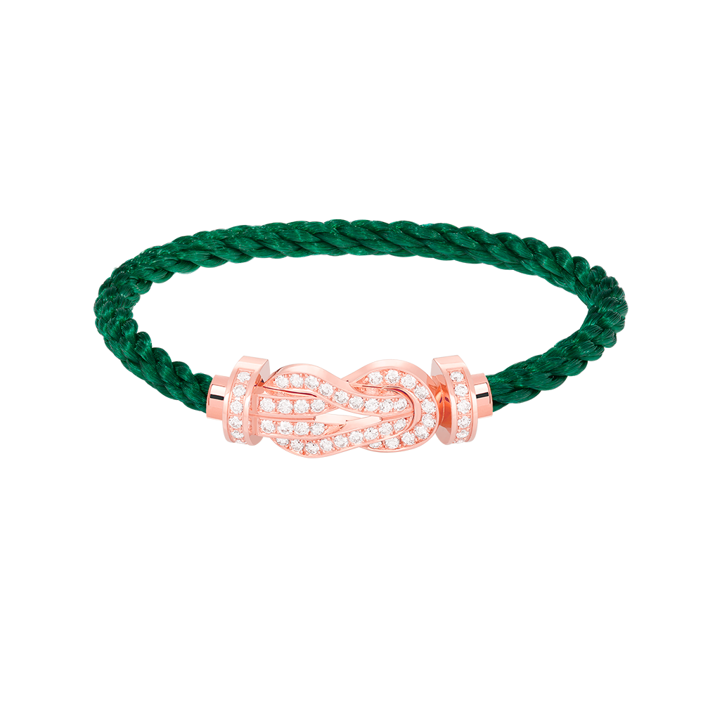 [Am jewelry]CHANCE LARGE 8 FIGURE BUCKLE FULL DIAMOND BRACELET ROSE GOLD